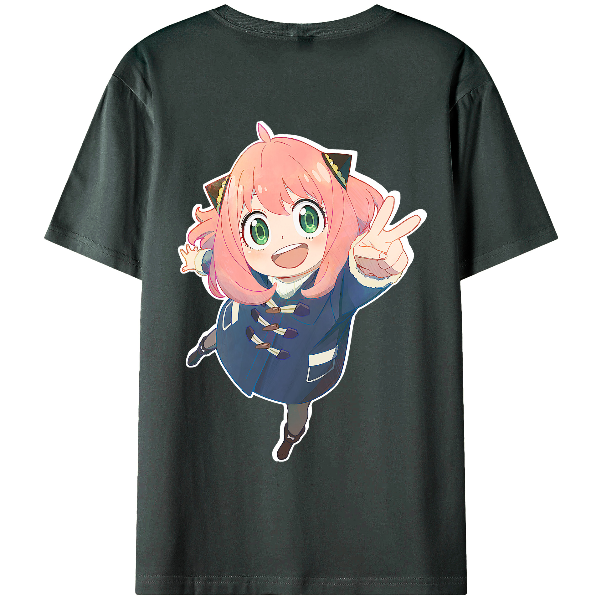 （画像用） SPY×FAMILY间谍家家酒 綿100％ メンズ半袖Tシャツ（バックプリント） 通気性